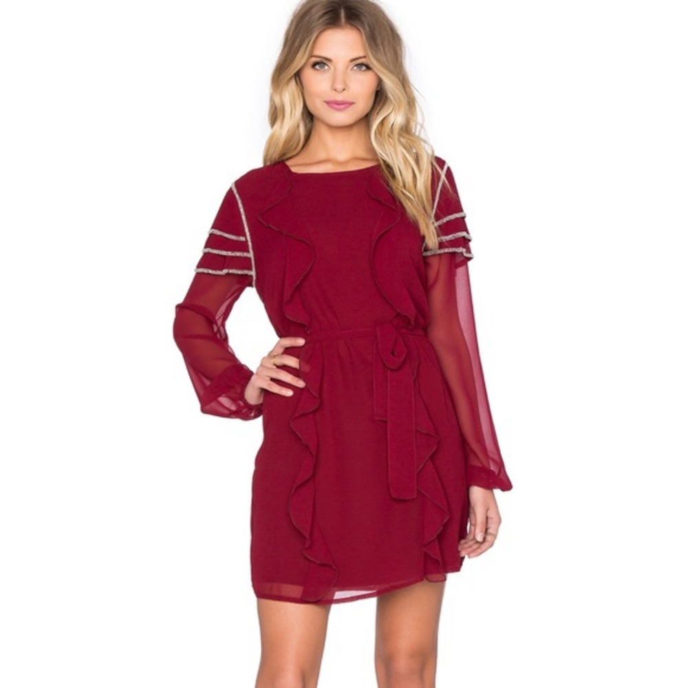 Tularosa Bowie burgundy dress NWT